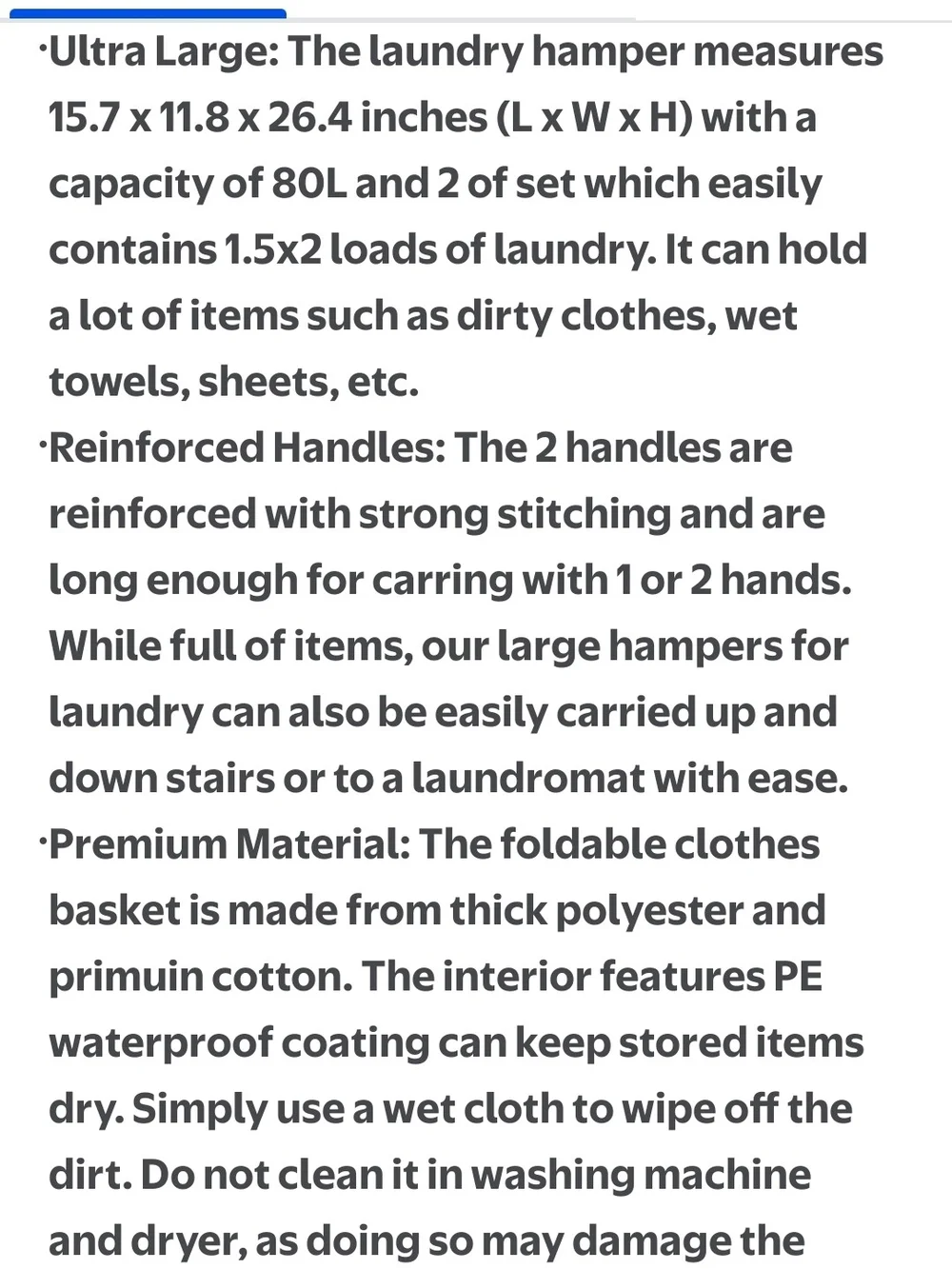 Striped Laundry Hampers - Blue and White (Pair)